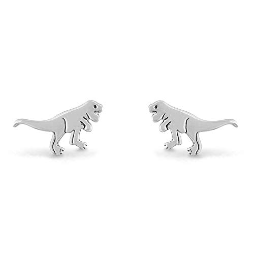 Boma Jewelry Sterling Silver Tyrannosaurus Rex T-Rex Dinosaur Stud Earrings