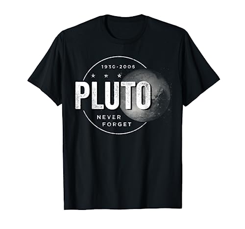 Vintage Science Pluto Never Forget Mens Womens Teachers T-Shirt