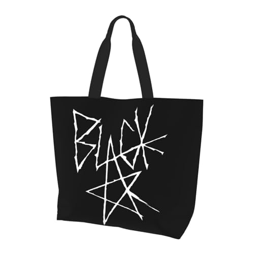 Apperhill Anime Soul Eater - Black Star Logo Tote Bag Shopping Bag Fashion Capacity Handbags Large For Gym Travel Storage Bag