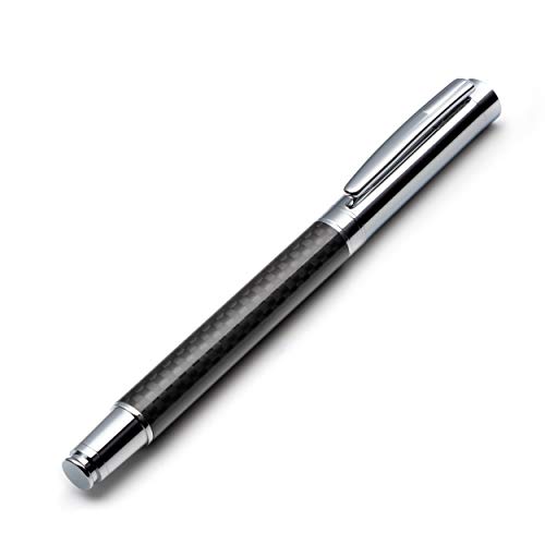 ZenZoi Carbon Fiber Pen – Upscale Executive Rollerball Pen. Premium Writing Fine Point Roller Gel Ink. Luxury Pen Gift Set for Men or Women. Quality, Refillable, Working, Journaling Pen