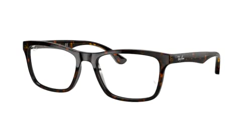 Ray-Ban RX5279 2012 53MM Dark Havana Square Eyeglasses for Men for Women + BUNDLE With Designer iWear Eyewear Kit