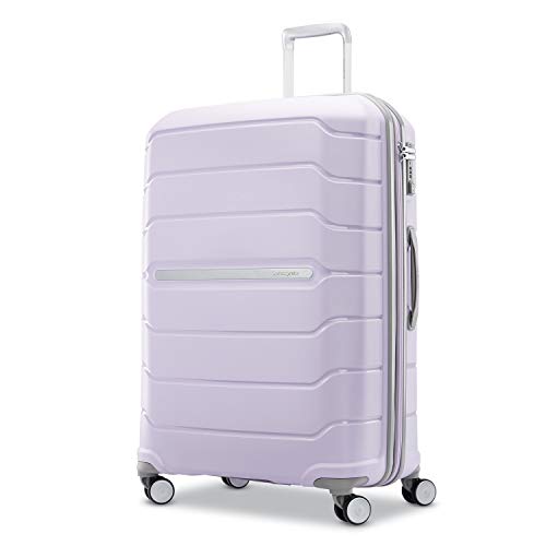 Samsonite Freeform Hardside Expandable with Double Spinner Wheels, Checked-Large 28-Inch, Lilac