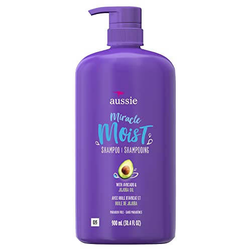 Aussie Paraben-Free Miracle Moist Shampoo with Avocado & Jojoba for Dry Hair, 30.4 Fluid Ounce, (Pack of 4)