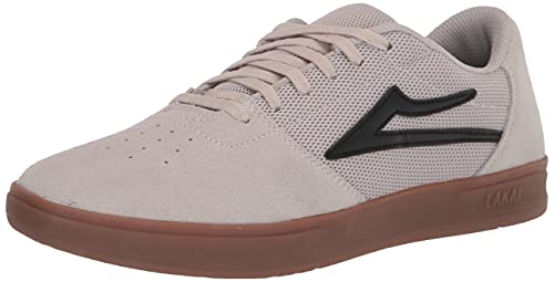 Lakai Men's Brighton Skate Shoe, White/Gum Suede, 10