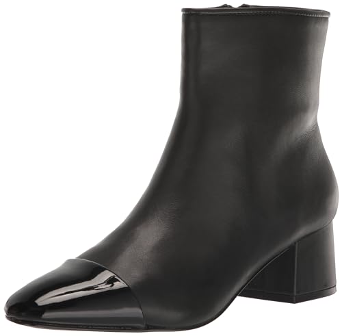 Steve Madden Women's Eiffel Ankle Boot, Black Leather, 8.5