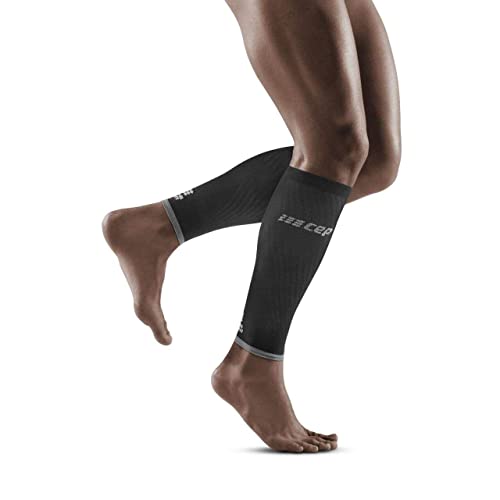 CEP Men's Ultralight Compression Calf Sleeves Black/Light Grey Size 3