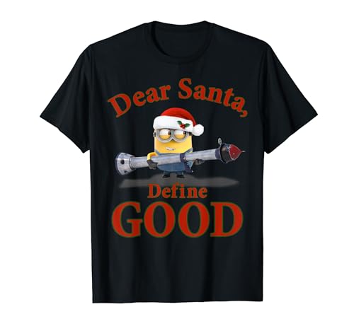 Despicable Me Minions Dear Santa Define Good Portrait T-Shirt