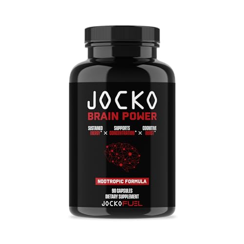 Jocko Fuel Brain Power Brain Supplements for Memory & Focus - Brain Booster Nootropic Energy Supplement, Memory Supplement for Brain - Sustained Energy Brain Supplement with No Crash - for Men & Women
