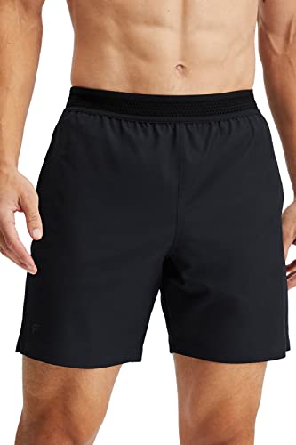 Fabletics Men's The Fundamental Short, Workout, Running, Training, Gym, Yoga, Ultra Lightweight, Athletic, 9' Inseam, M, Black
