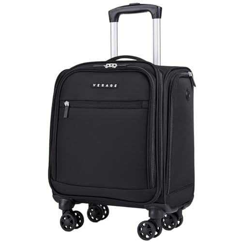 Verage Underseat Carry On Luggage with Spinner Wheels Small Suitcase Softside Lightweight Travel Bag Suitcase for Airlines, Men Women, Pilots and Crew