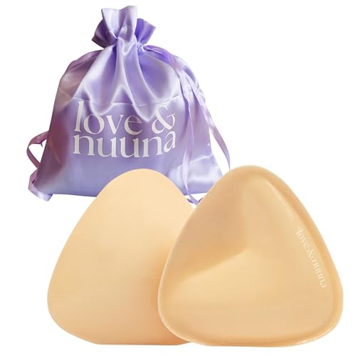love & nuuna Double Sided Sticky Push Up Bra Inserts - Reusable Adhesive Bra with Padding - Sticky Bra for Dresses Bikinis and Bathing Suit Inserts (US, Cup Band, A, B, Ultra Lift, Nude)