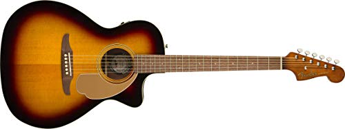 Fender Newporter Player Acoustic Guitar, with 2-Year Warranty, Sunburst, Walnut Fingerboard