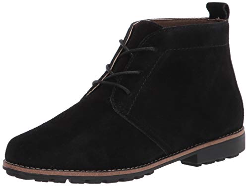 WHITE MOUNTAIN Shoes Auburn Women's Boot, Black/Suede, 7.5 M