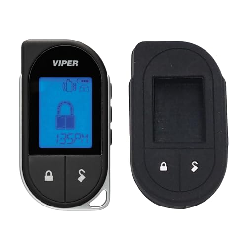 Viper 7756V 2-Way LCD Replacement Remote Control Bundled with + (1) Soft Silicone Protective Cover for Viper-Black