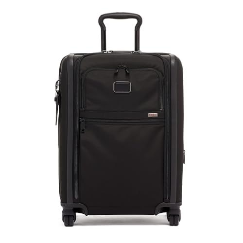 TUMI Alpha Continental Dual Access 4-Wheeled Carry-on Luggage - Rolling, Lightweight Suitcase - Secure Suitcase with Lock - Black