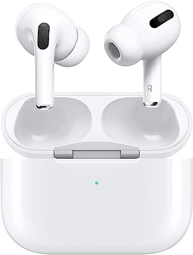 [Apple MFi Certified] AirPods Pro Wireless Earbuds Bluetooth in Ear Light-Weight Headphones Built-in Microphone, with Touch Control, Noise Cancelling, Charging case White