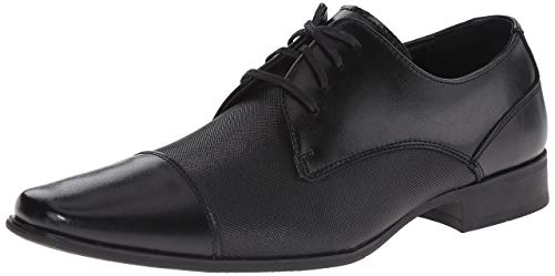 Calvin Klein Men's Bram Oxford, Black Diamond Leather, 10