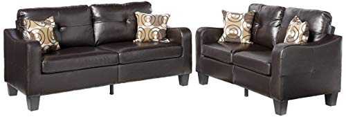 Poundex PDEX-F6921 Sectional Set, Espresso