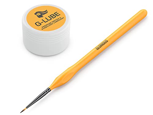 (Lubricant + Brush) G-Lube Glorious Switch Lubricant for Mechanical Keyboards and Stabilizers + Glorious Lube Brush for Mechanical Gaming Keyboard Switches and Stabilizers (Bundle)