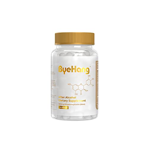 ByeHang After Alcohol Vitamin/Dihydromyricetin (DHM), Cysteine, Milk Thistle, B Vitamins, Prickly Pear, Ginger, L-theanine/Pharmacist Formulated/13 Doses…