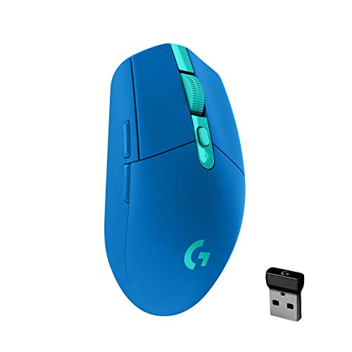 Logitech G305 LIGHTSPEED Wireless Gaming Optical Mouse, Hero 12K Sensor, 12,000 DPI, Lightweight, 6 Programmable Buttons, 250h Battery Life, On-Board Memory, PC/Mac - Blue