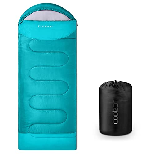 Coolzon Lightweight Backpacking Sleeping Bag for Adults Boys and Girls, Cold Weather Kids Sleeping Bag for All Season Hiking & Camping