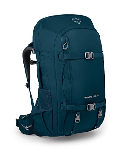 Osprey Fairview Trek 50L Women's Travel Backpack, Night Jungle Blue