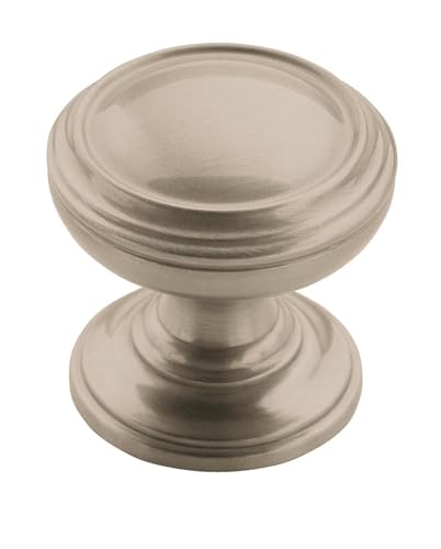 Amerock | Cabinet Knob | Satin Nickel | 1-1/4 inch (32 mm) Diameter | Revitalize | 1 Pack | Drawer Knob | Cabinet Hardware