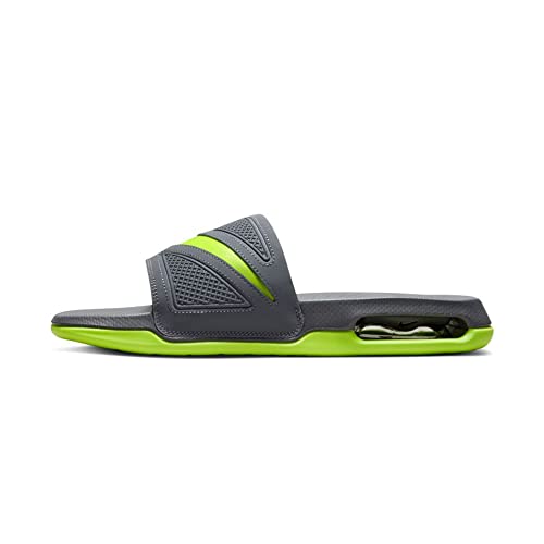 Nike Air Max Cirro Just Do It Athletic Sandal Solarsoft Slide (Grey/Green, numeric_9)