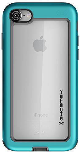 Ghostek Atomic Slim iPhone 7, iPhone 8, iPhone SE 2020 Case with Space Metal Bumper Heavy Duty Protection Wireless Charging Compatible 2016 iPhone 7, 2017 iPhone 8, 2020 iPhone SE (4.7 Inch) - Teal