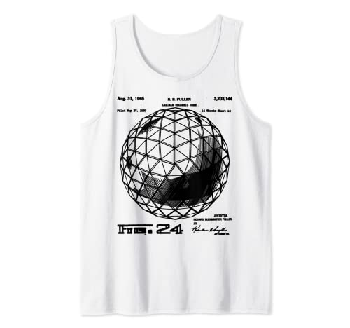 Buckminster Fuller Geodesic Patent Science Engineering Math Tank Top