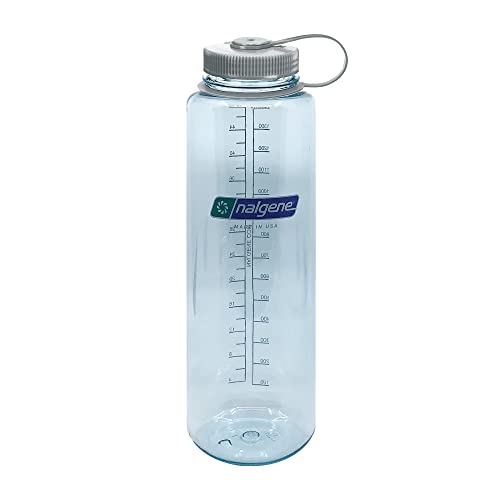Nalgene Sustain Tritan BPA-Free Water Bottle Made with Material Derived from 50% Plastic Waste, 48 OZ, Wide Mouth, Seafoam