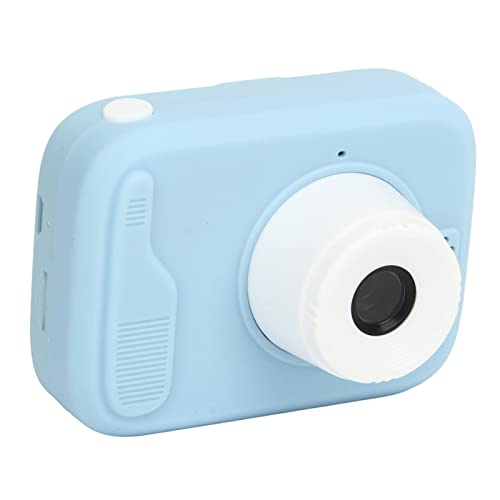 Kids Camera, 2 Inch 20MP Dual Front Rear Cameras Children Camera AI Intelligent Face Recognition with Flash Light for Travel (Blue)