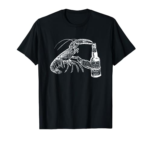 Beer Drinking Lobster Funny Spirit Animal Maine Lobstah Gift T-Shirt
