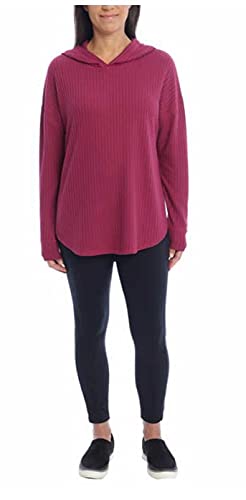 CHASER Ladies' Thermal Hoodie (Sugar Plum/Maroon, X-Small)
