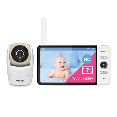 [Upgraded] VTech VM919HD Video Monitor with Battery Support 15-hr Video Streaming, 7' 720p HD Display,360 Panoramic Viewing, 110 Wide-Angle View,HD Night Vision,Up to 1000ft Range,Secured Transmission