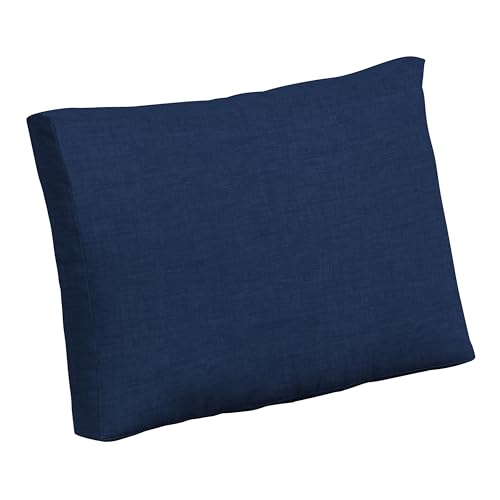 Arden Selections Outdoor Cushion Pillow Back, 24 x 18, Water Repellent, Fade Resistant 24 x 18, Sapphire Blue Leala