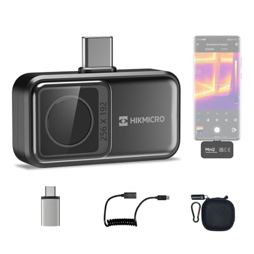 HIKMICRO Mini2 Thermal Camera Android, 256 x 192 IR Resolution, Thermal Imaging Camera Android, 25Hz Reframe Rate infrared camera Android, 50°Wide Angle, -4°F to 622°F, USB-C(not for iPhone 15)