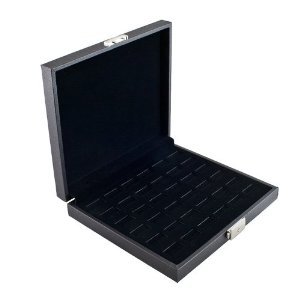 Blingmate 36 Ring Wooden Jewelry Tray Ring Holder Box Case Display Case Storage