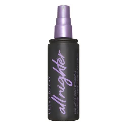 Urban Decay All Nighter Waterproof Makeup Setting Spray for Face, Long-lasting Award-winning Finishing Spray for Smudge-proof & Transfer-resistant Makeup, 16 HR Wear, Oil-free, Natural Finish, 4 fl oz