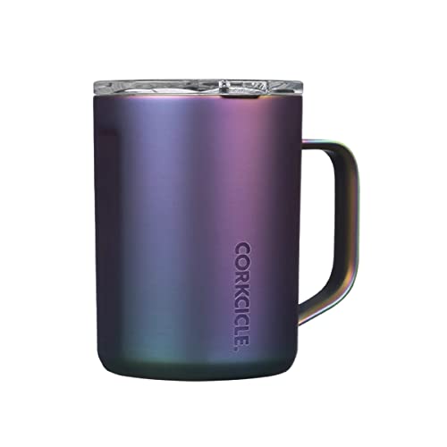 Corkcicle Coffee Mug, Insulated Travel Coffee Cup with Lid, Stainless Steel, Spill Proof for Coffee, Tea, and Hot Cocoa, Dragonfly, 16 oz