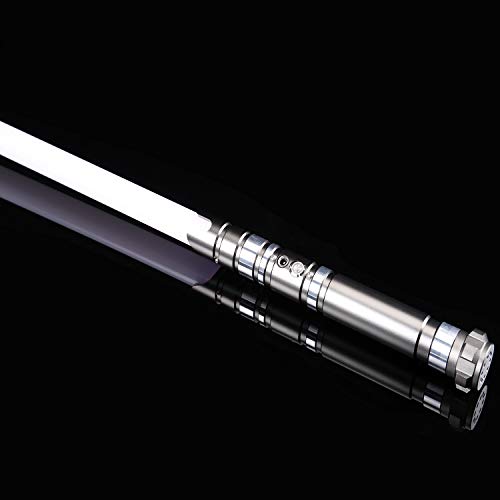 FX Lightsabers for Adults Heavy Dueling, Force FX Light Sabers 12 Colors Changeable Metal Hilt Lightsaber for Adults with 6 Sound Fonts (Gun)