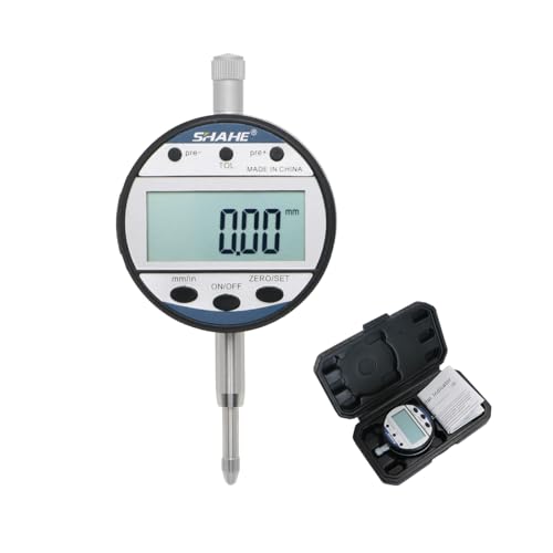 SHAHE Electronic Digital Dial Indicator Gage Gauge Inch/Metric Conversion 0-0.5 Inch/12.7 mm