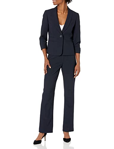 Le Suit Women's Petite JKT/Pant Suit-Graphite, 6P