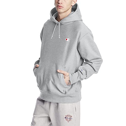 Champion mens Reverse Weave Pullover, Left Chest C Hoody, Oxford Gray-y06145, Large US