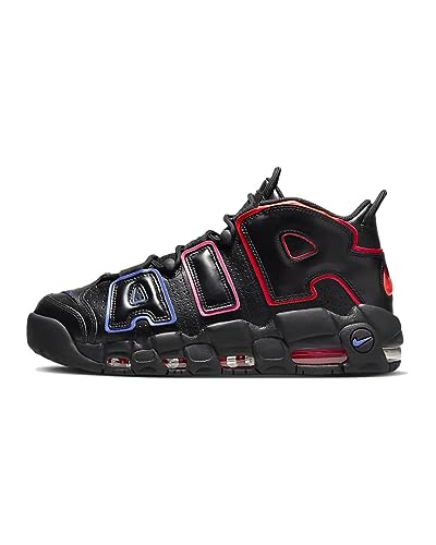 Nike Air More Uptempo 96 Mens Running Trainers FD0729 Sneakers Shoes (UK 8.5 US 9.5 EU 43, Black/Bright Crimson 001)