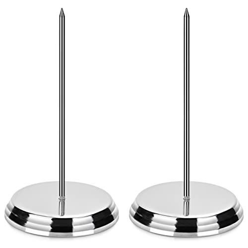 2PCS Receipt Holder Spike, Bill Fork, Check Spindle, Ticket Stabber for Restaurant, Memo Holder Spike