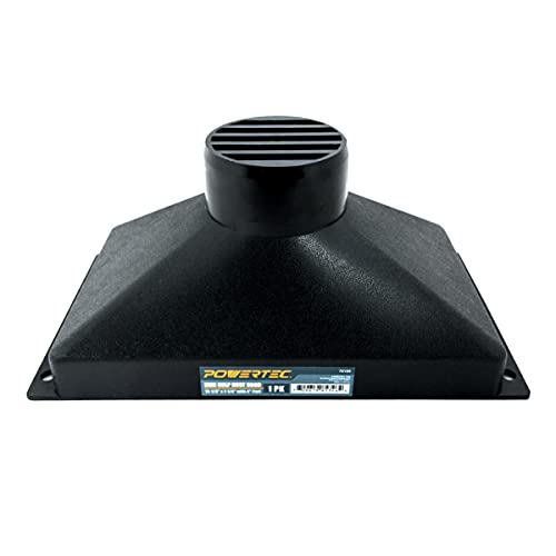 POWERTEC 70169 Mini Gulp Dust Hood Collector with 4' ID Port - ABS Plastic Fitting for Woodworking Dust Collection Hose