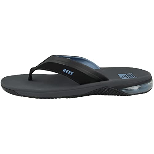 Reef mens Reef Anchor Flip Flop, Grey/Blue, 11 US