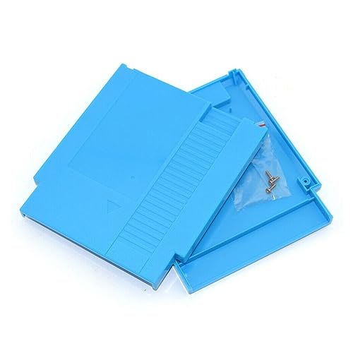 Junsi 2pcs Game Cartridge Case Replacement Shell Cover Compatible with Nintendo NES Games Card (Blue)